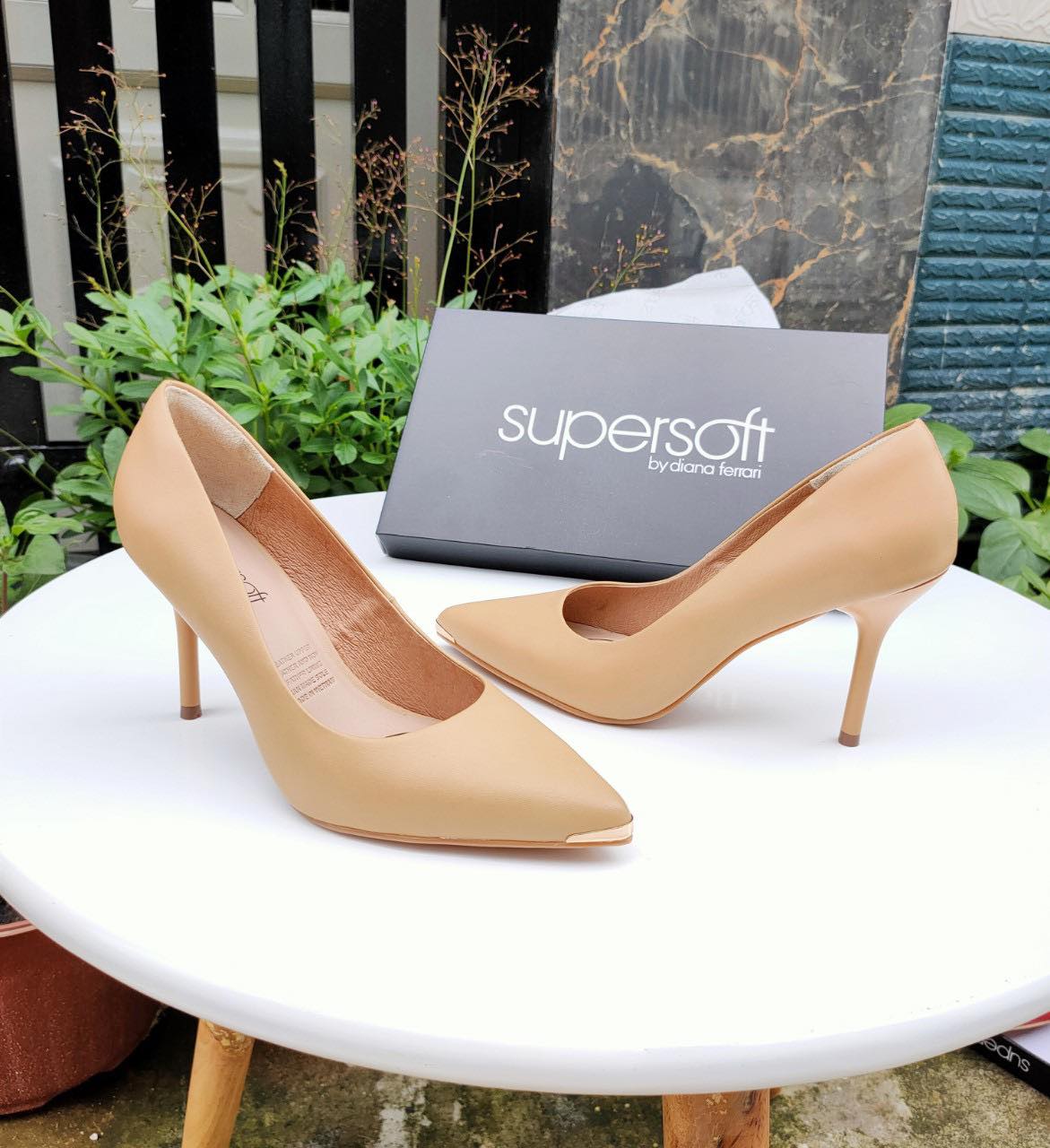 Giày cao gót da thật Supersoft gót cao 9cm rất mềm êm (ảnh chụp thật)