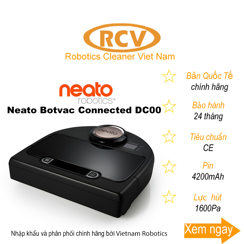 [HCM]Robot hút bụi số 1 tại Mỹ Neato Botvac Connected DC00 - Bản Quốc Tế - Mới 100%