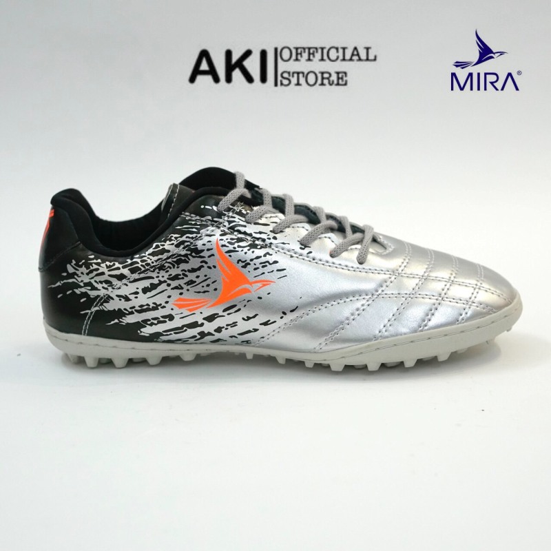 Giày đá bóng cỏ nhân tạo Mira Power Xám thể thao nam chính hãng nhẹ mềm - PE002