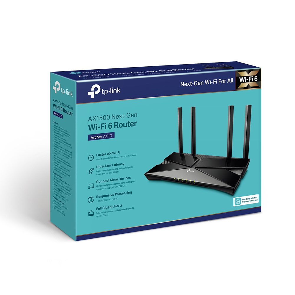 Bộ ph&aacute;t Wifi chuẩn thế hệ thứ 6 mới TP-LINK Archer AX10