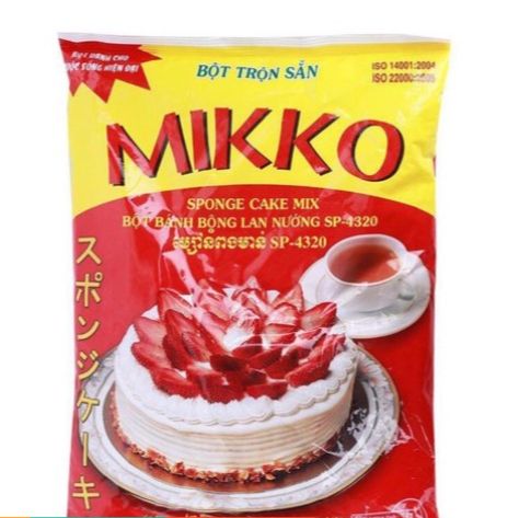 Bột bánh bông lan trộn sẵn mikko gói 1kg