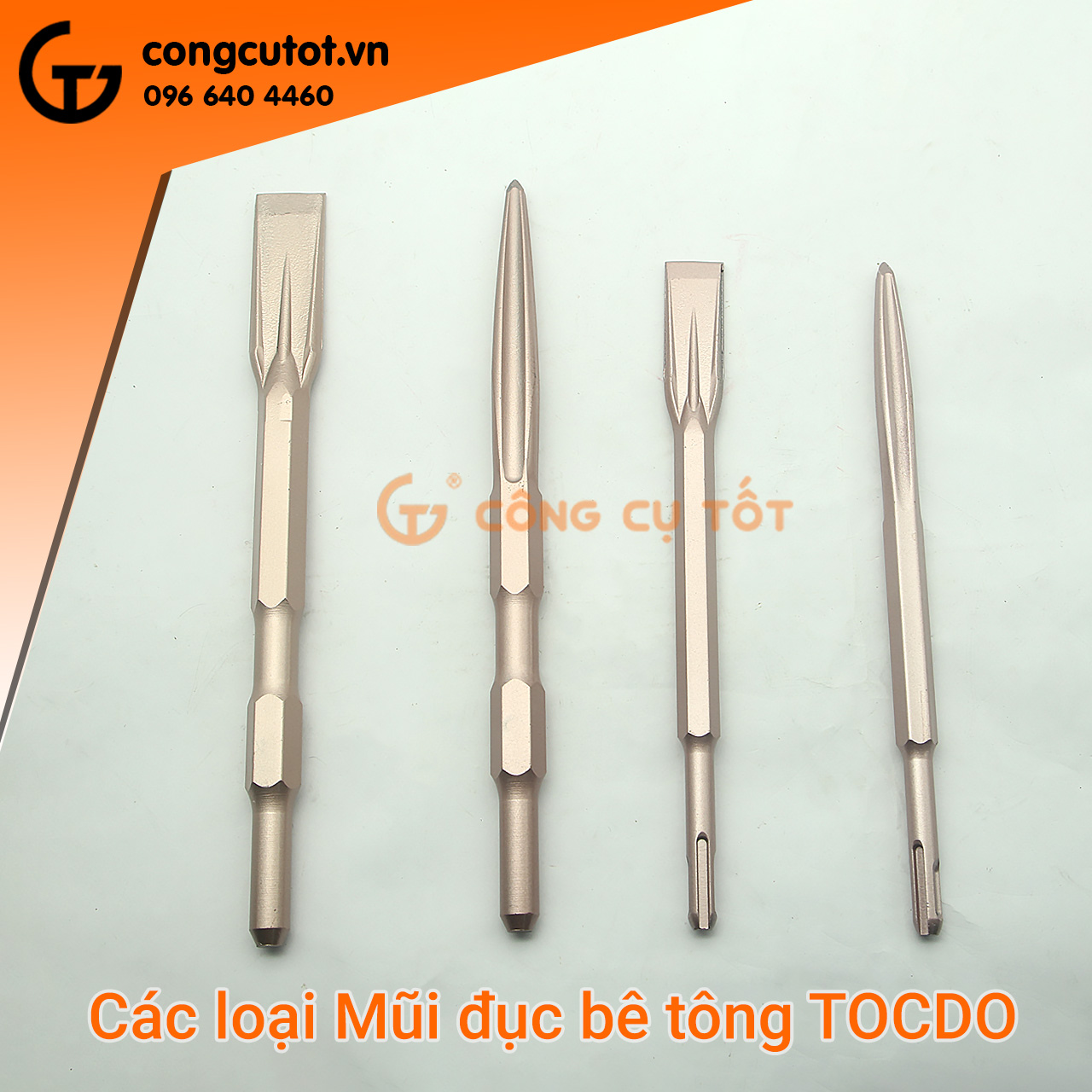 Mũi đục bê tông Tocdo chuôi gài các cỡ