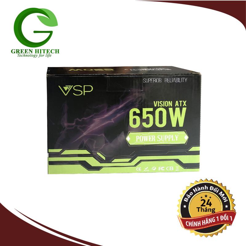 Bảng giá Nguồn VSP 650W Full Box - Kèm Dây Nguồn-  Bảo Hành 24 tháng Phong Vũ