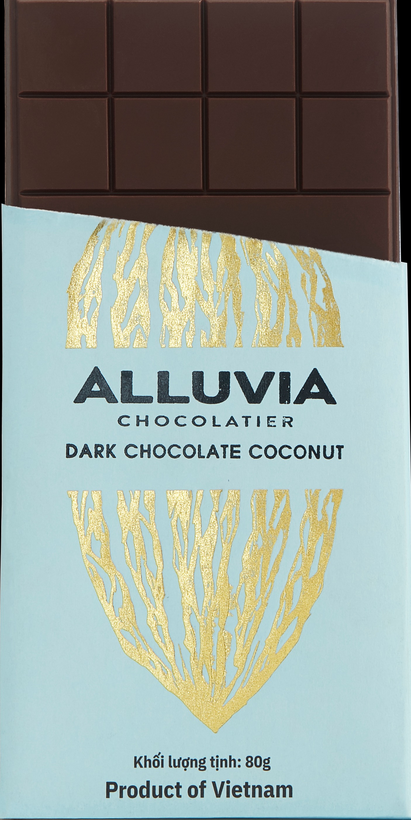 Sô cô la đen Alluvia Dừa 80g