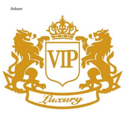 Decal Miếng dán tem Sticker trang trí xe hơi ô tô chữ VIP dạng đôi sư tử thời trang cho ô tô xe hơi