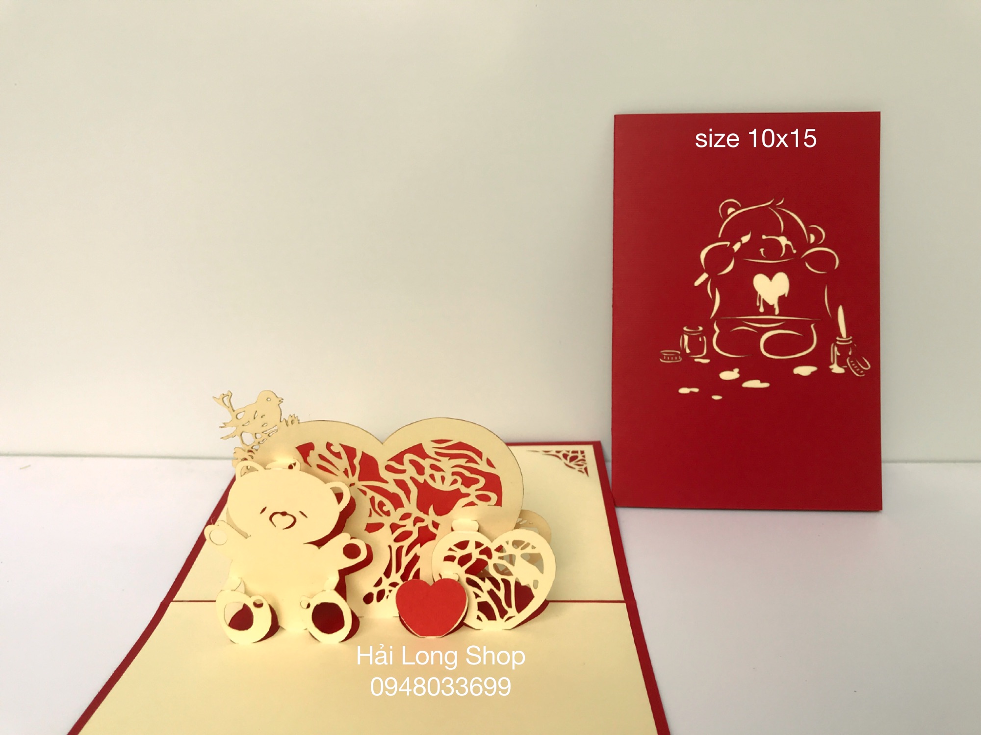 Trái Tim 9 - Heart  - Love - Thiệp 3D