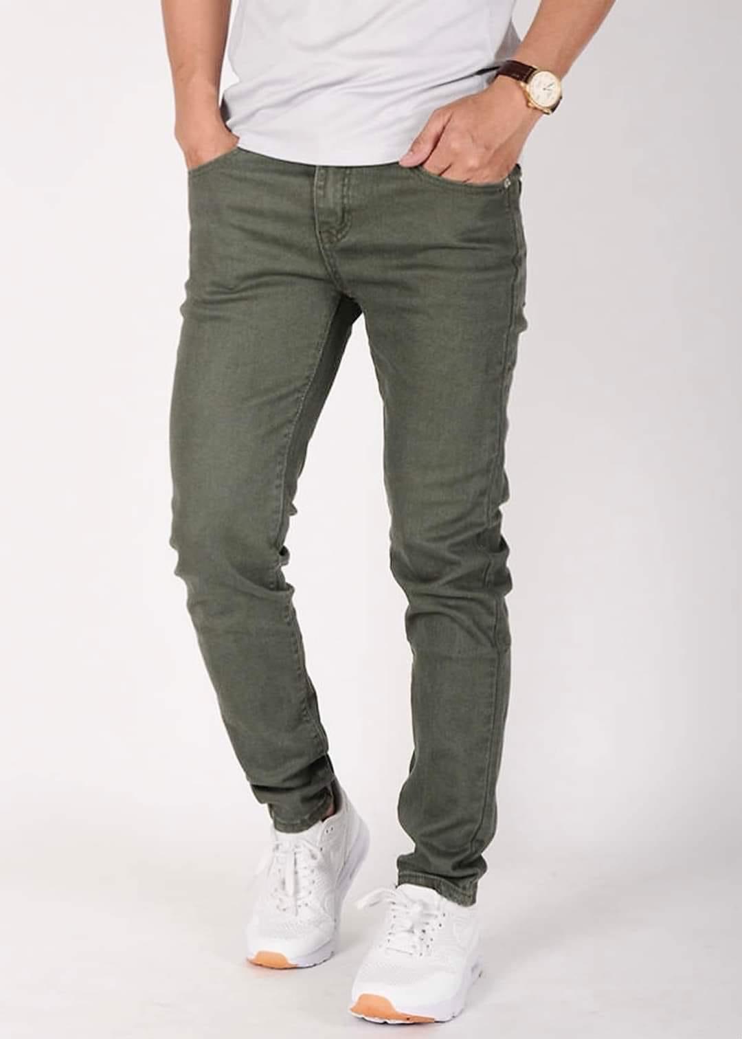 Quần chinos nam màu xanh lính đẹp độc lạ mẫu mã mới orm Quần Straight Độ Dài Quần Dài Chất liệu vải  Denim Phân Loại Thời Trang Thường ngày   Nước sản xuất  Việt Nam Kiểu Lưng Quần Eo co giãn