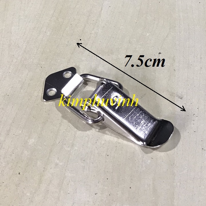 01 cái - 7.5cm chốt khóa vali - lấy móc hòm gỗ - khóa gài hộp gỗ