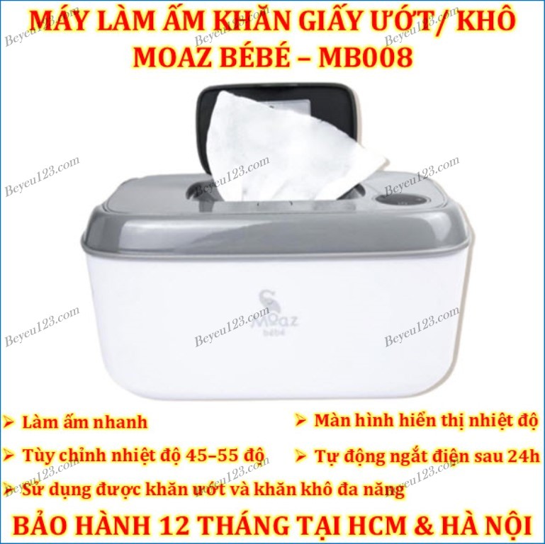 Máy ủ / máy làm ấm khăn giấy ướt, khăn giấy khô đa năng moaz bébé mb - 008 mhot2