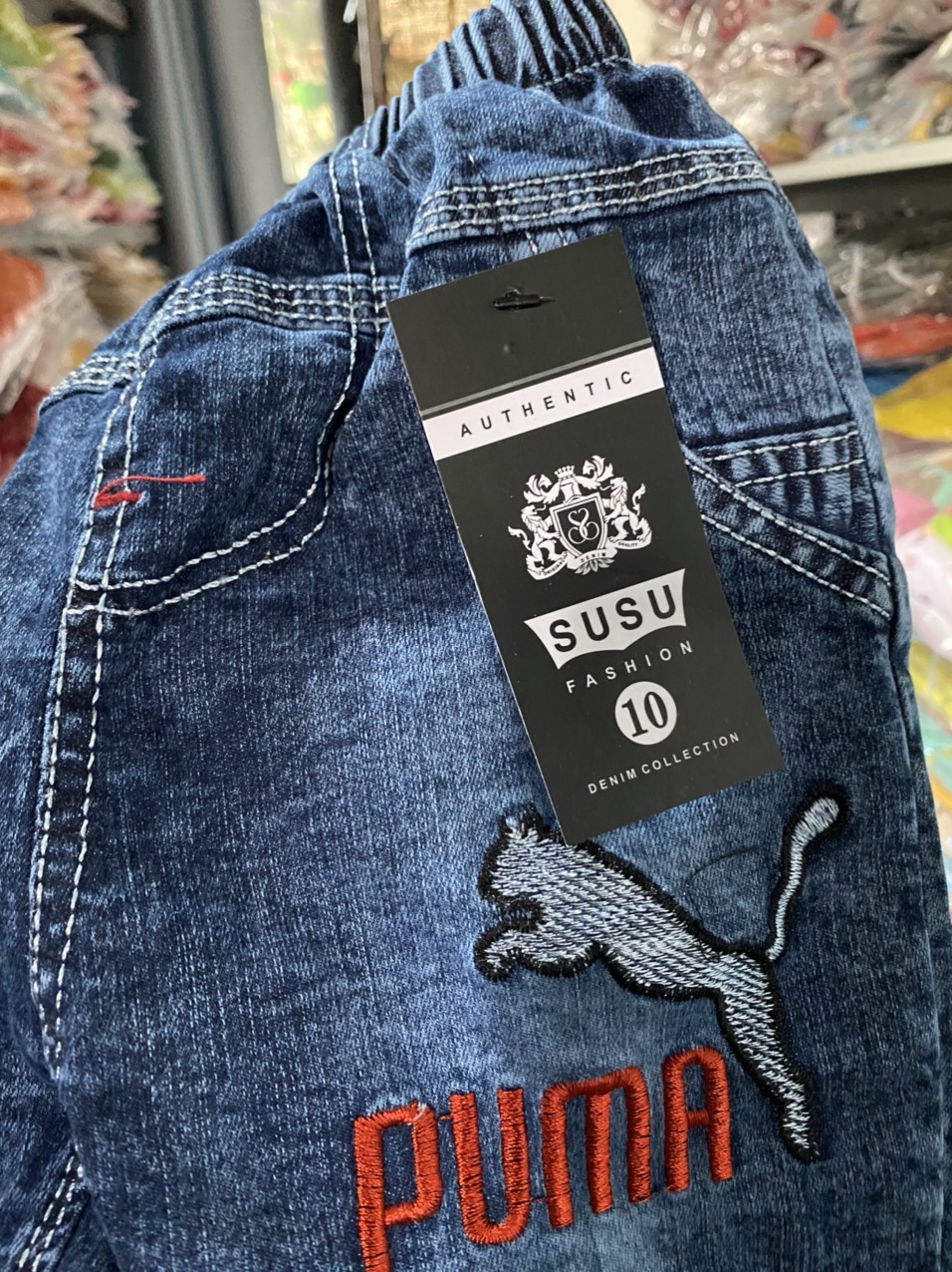 Quần jean lửng bé trai từ 7kg - 14kg