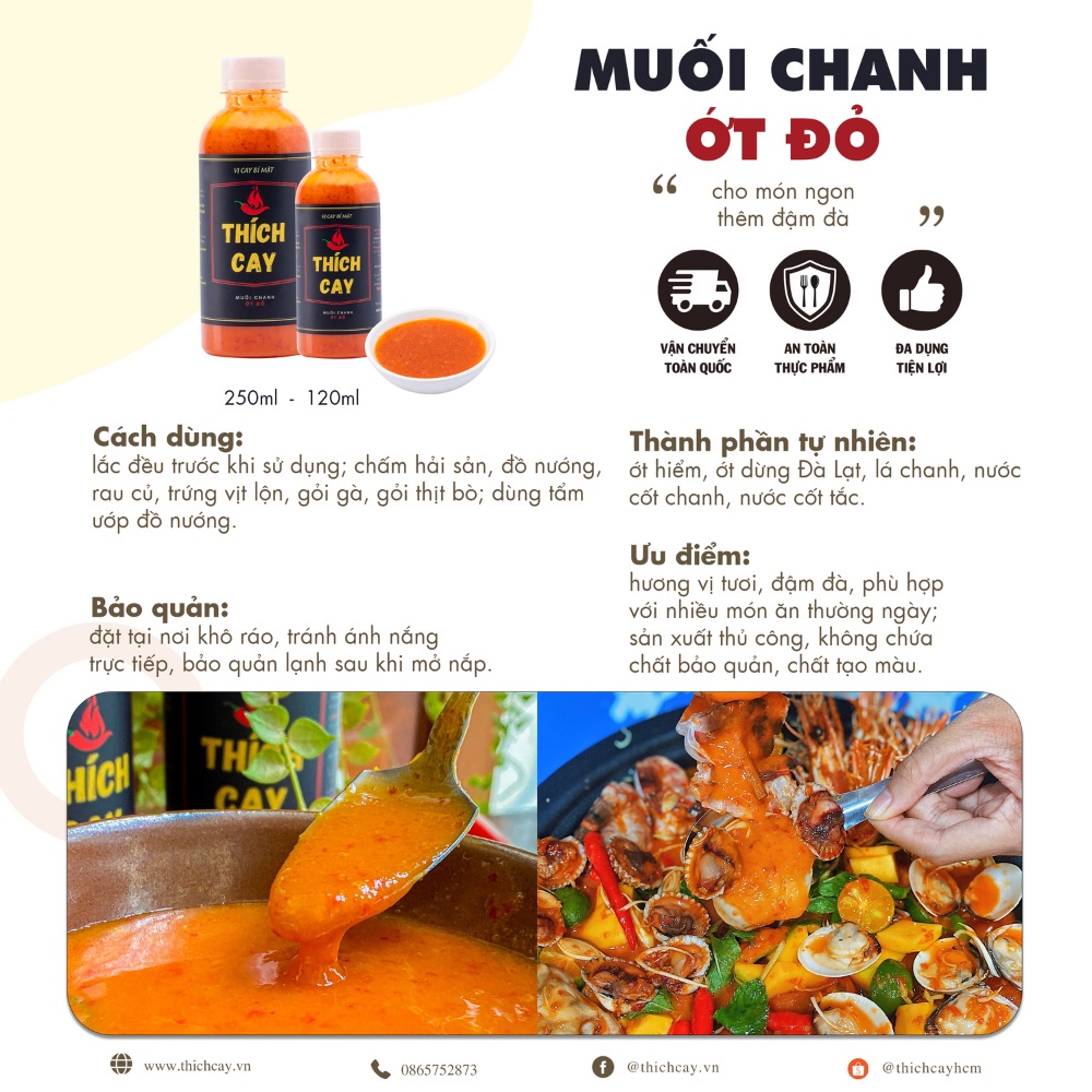 Combo 05 chai nước chấm bán chạy  Thích Cay 250ml