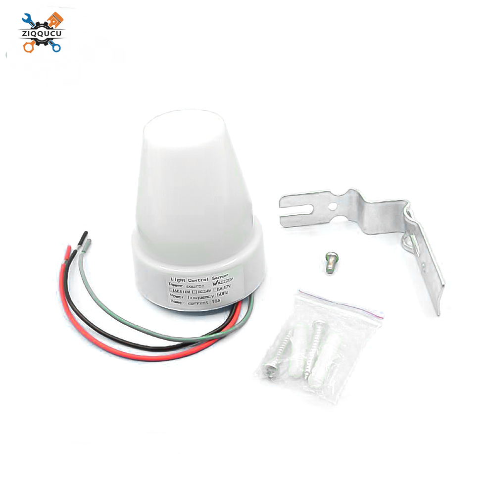 Ziqqucu as-22 automatic light control switch street light controller 10a dc ac 220v 50-60hz 10a photo control photoswitch sensor switch