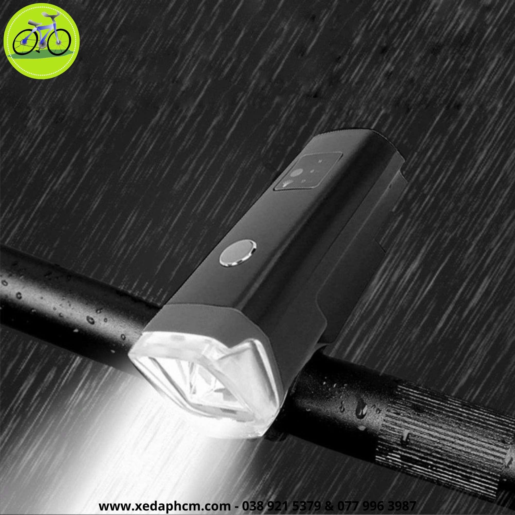 [HCM]Đèn xe đạp trước Led siêu sáng có sạc USB