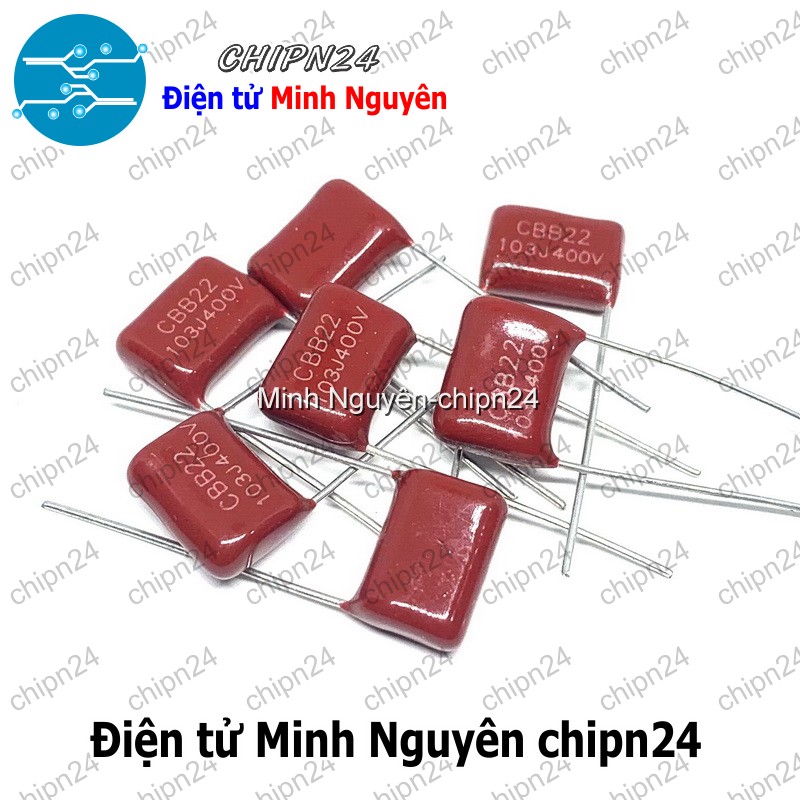 [5 con] (F230) Tụ CBB 400V 103J P=10mm (103 10nF 0.01uF) - HH001185