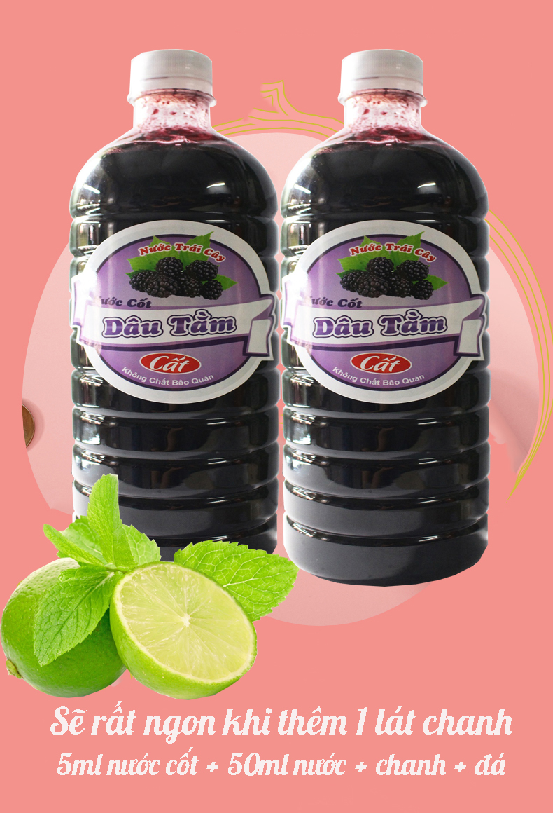 Compo nước cốt chanh dây nước cốt dâu tằm 1000ml-[chỉ giao khu vực miền Nam]