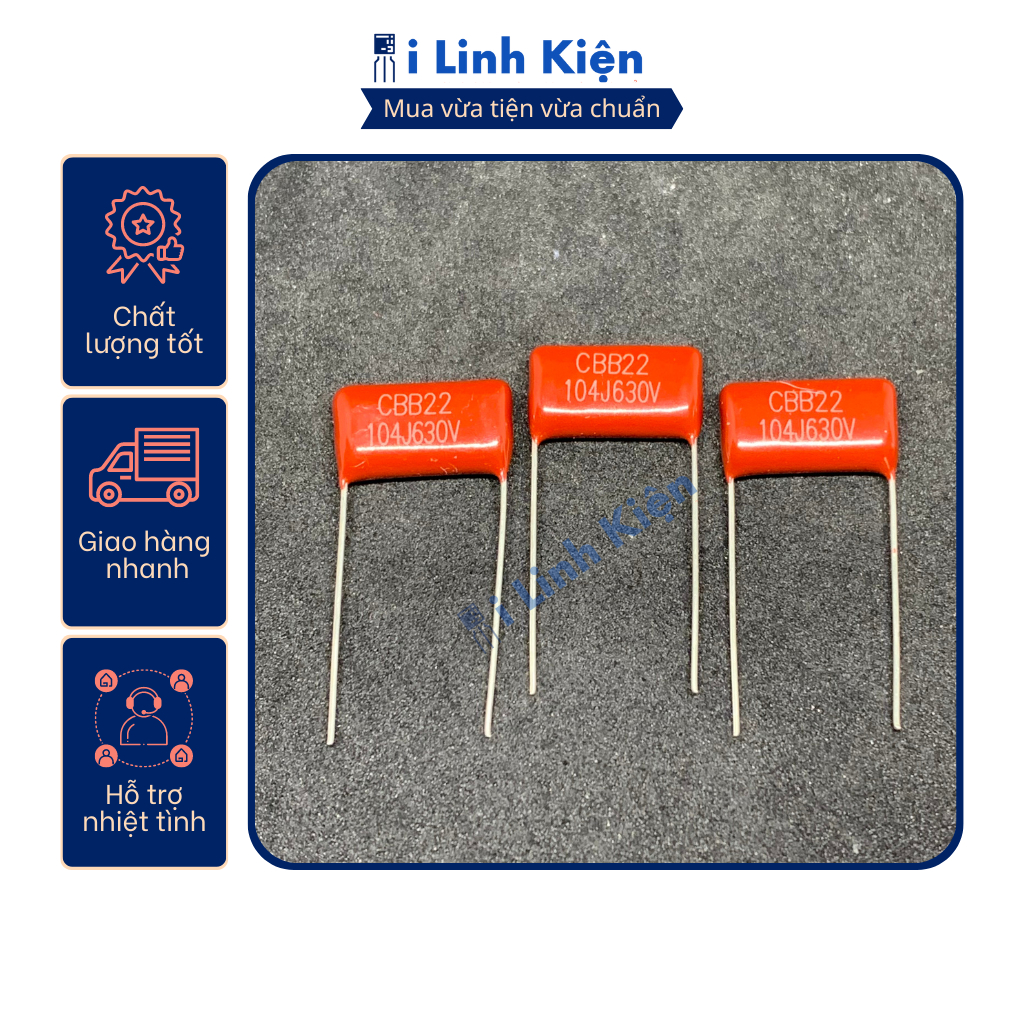 Tụ 104J 630V chất lượng tốt.