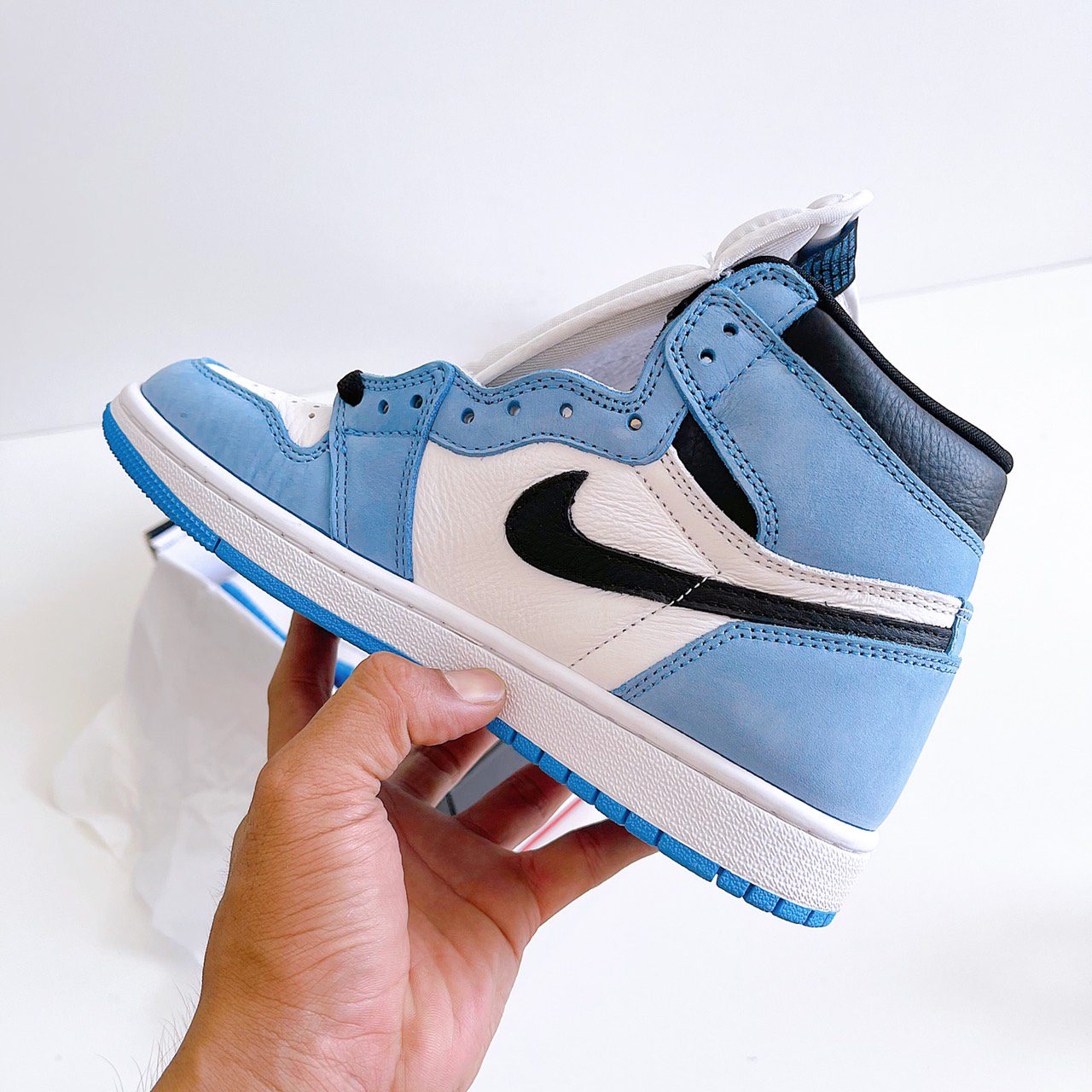 Giày Sneaker Air J0rdan 1 Retro High University Blue  ( JD1 màu xanh SC)