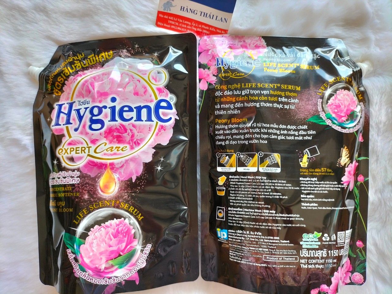 XẢ vải đậm đặc Hygiene thái Lan màu đen.1100ml
