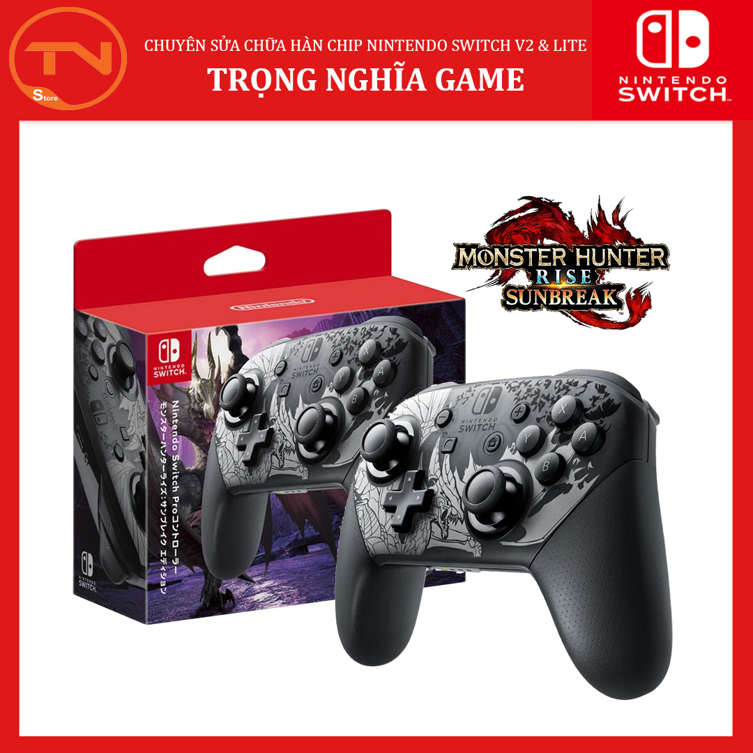 Tay cầm Nintendo Switch Pro Controller Monster Hunter Rise Sunbreak Edition