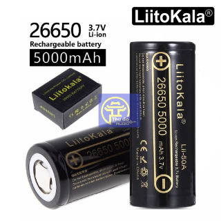 01 Pin sạc Liitokala Engineer Lii-50A 3.7V 26650 5000mah 20A Dung Lượng Cao dùng cho đèn pin, thiết bị điện tử cao... thumbnail
