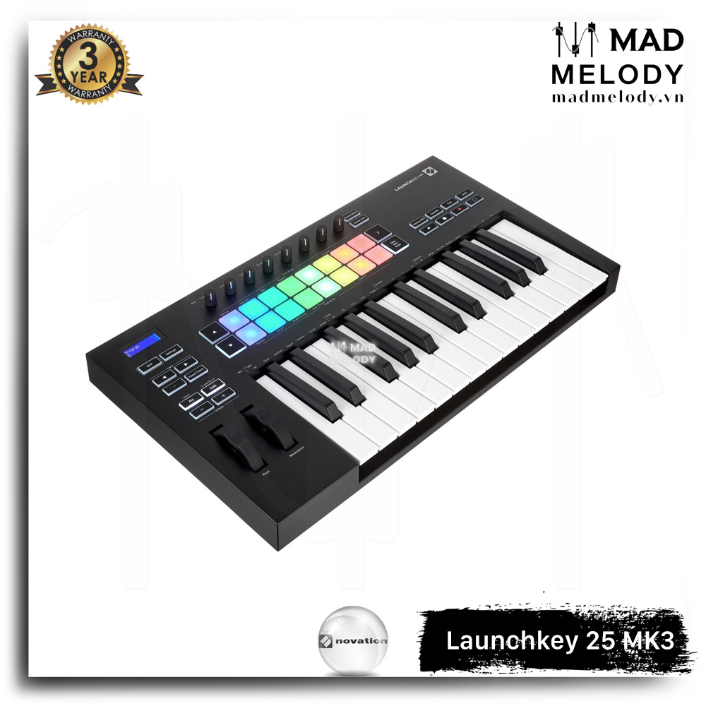 Novation Launchkey 25 MK3 USB MIDI Controller [đàn soạn nhạc 25 phím Launchkey thế hệ 3 mới nhất NEW]