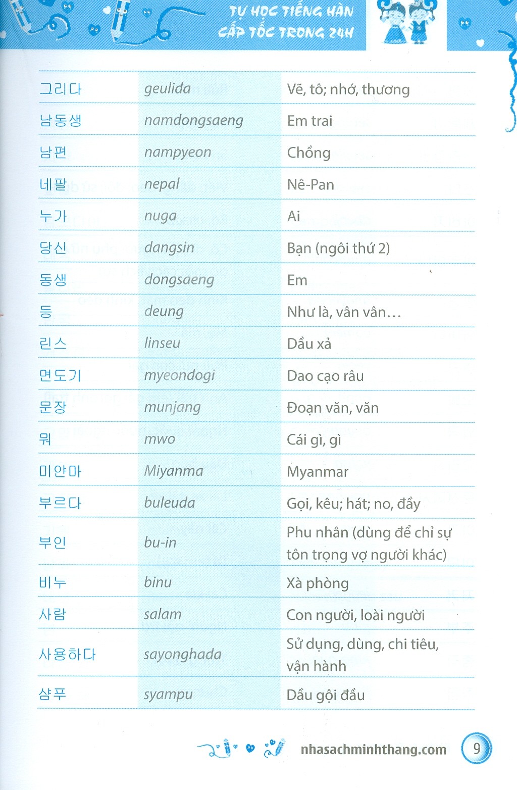 Tự Học Tiếng Hàn Cấp Tốc Trong 24H