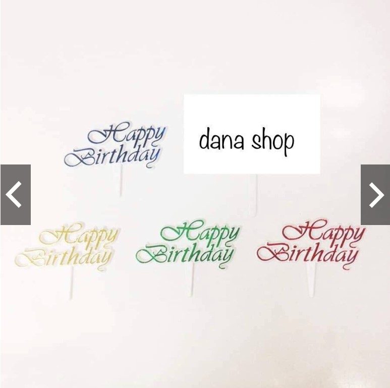 Que cắm nhựa chữ Happy birthday 1 cái