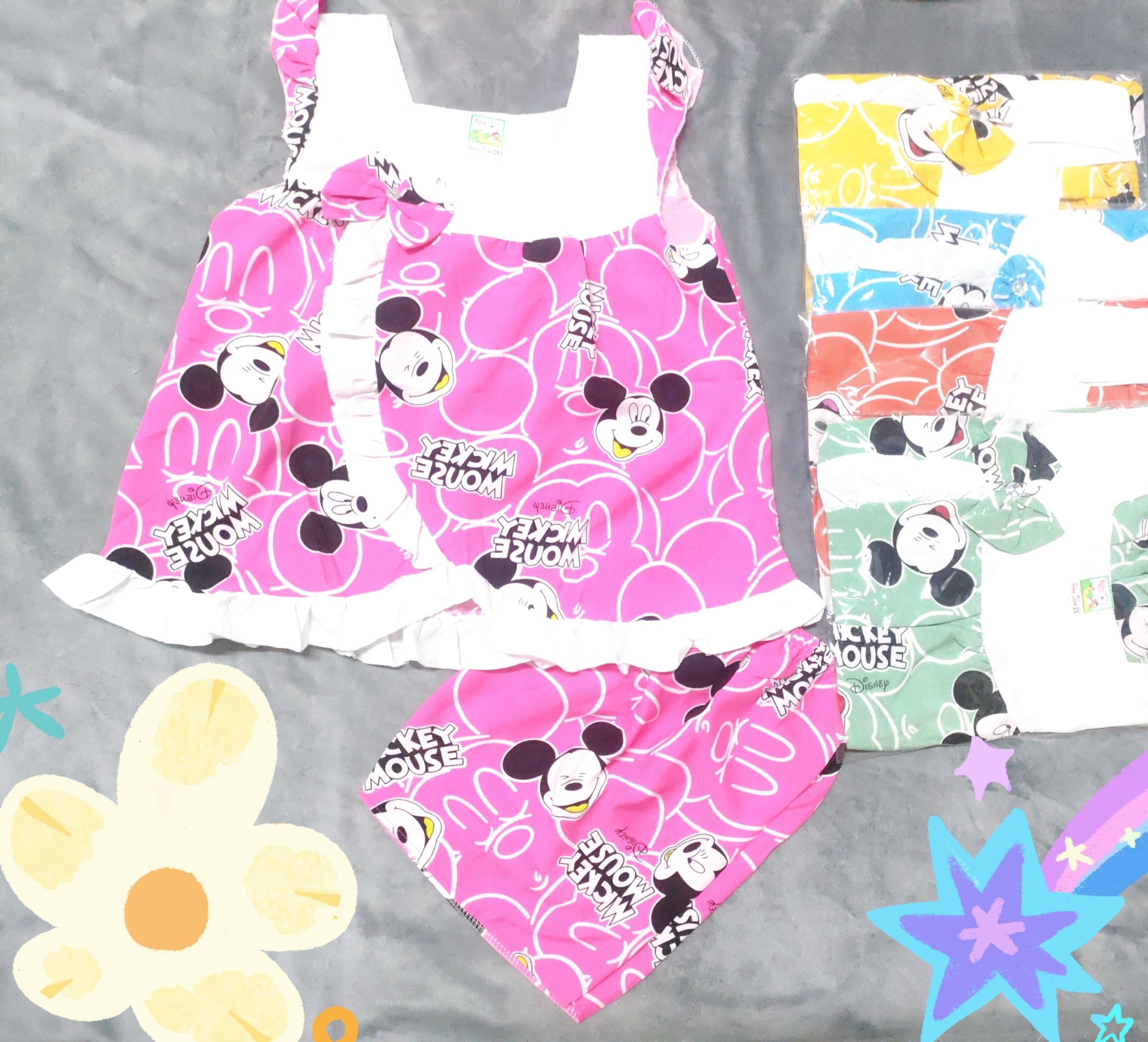 Bộ Lụa Cánh Tiên Bé  (18-22kg) ( giao màu ngẫu nhiên)