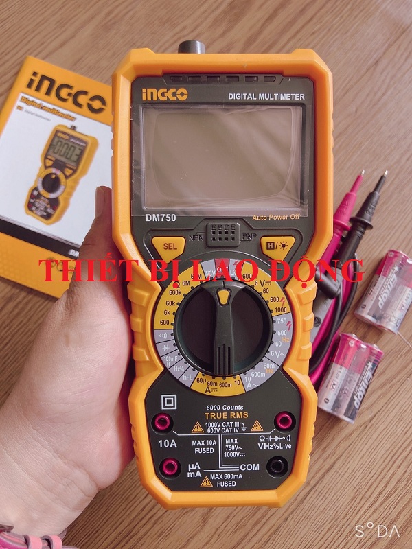 Đồng hồ đo điện vạn năng INGCO DM750