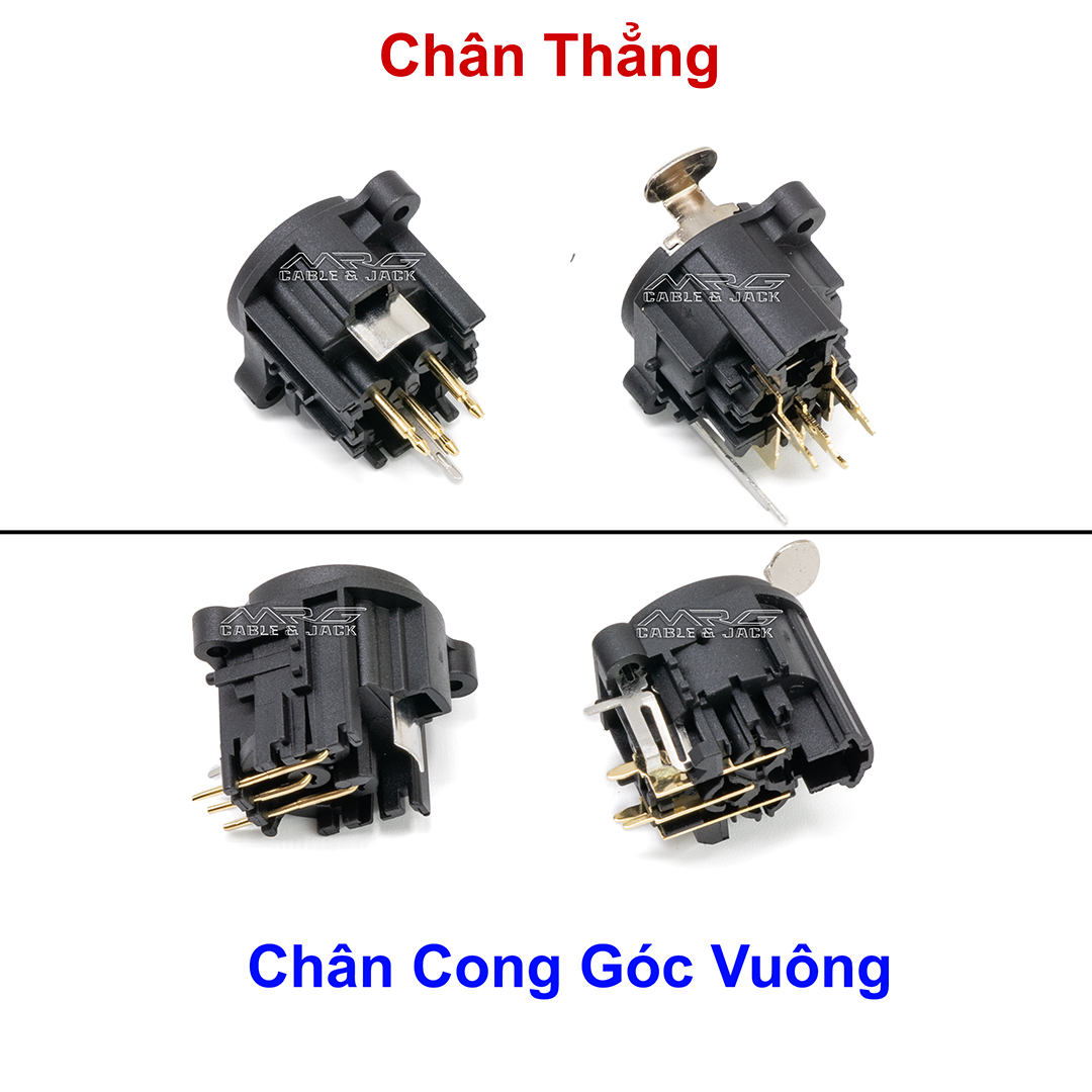 Jack Canon Âm Chân Cong (ổ cắm jack canong xlr) giá 1 chiếc.