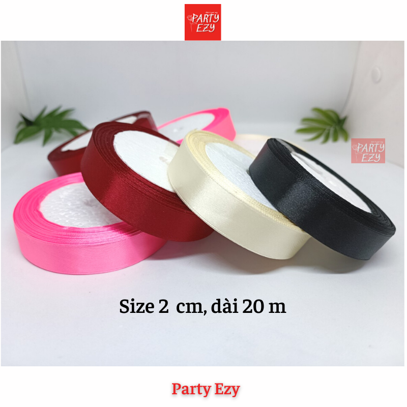 RUY BĂNG LỤA TRƠN 2CM - NHIỀU MÀU THÔNG DỤNG