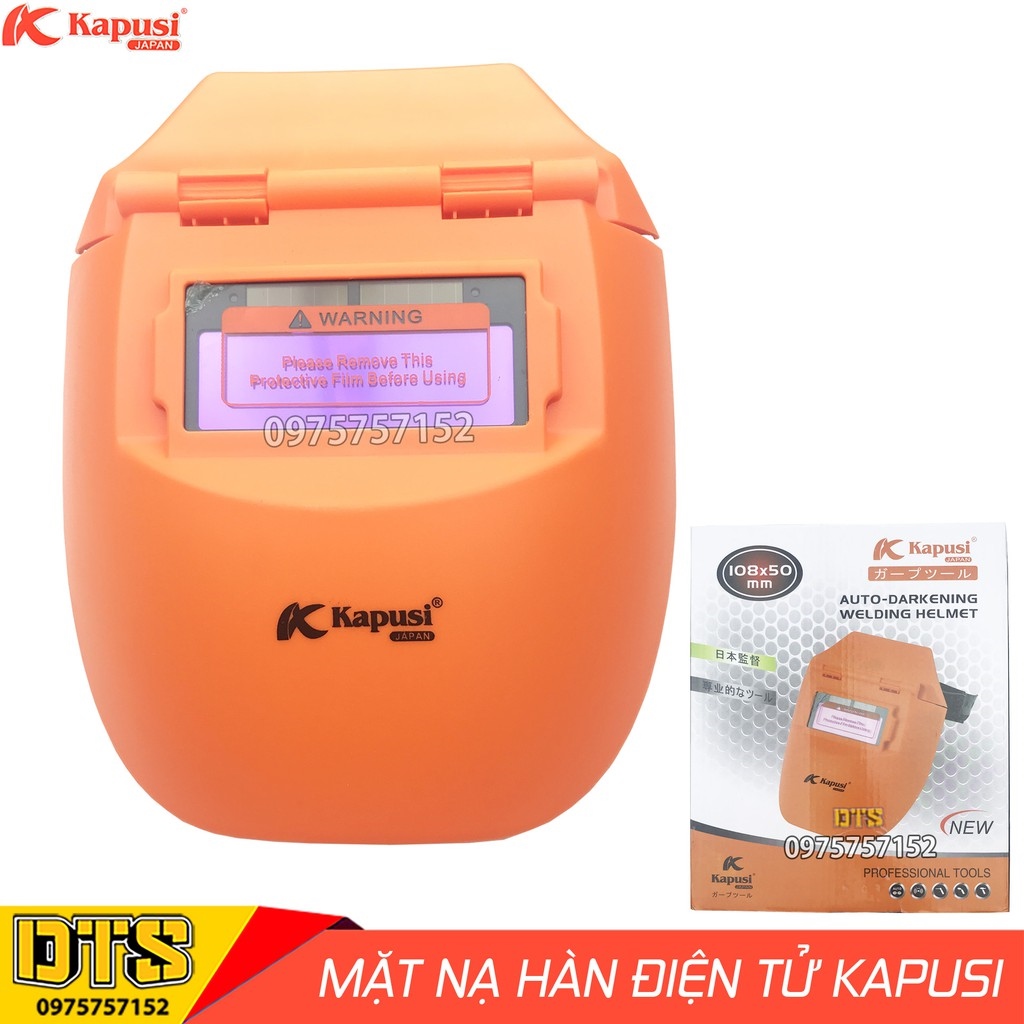 ☊✣﹊  Mặt nạ hàn điện tử Kapusi bằng nhựa cao cấp độ cảm biến cao mo hàn điện tử chất lượng tốt gập lên xuống thuận tiện
