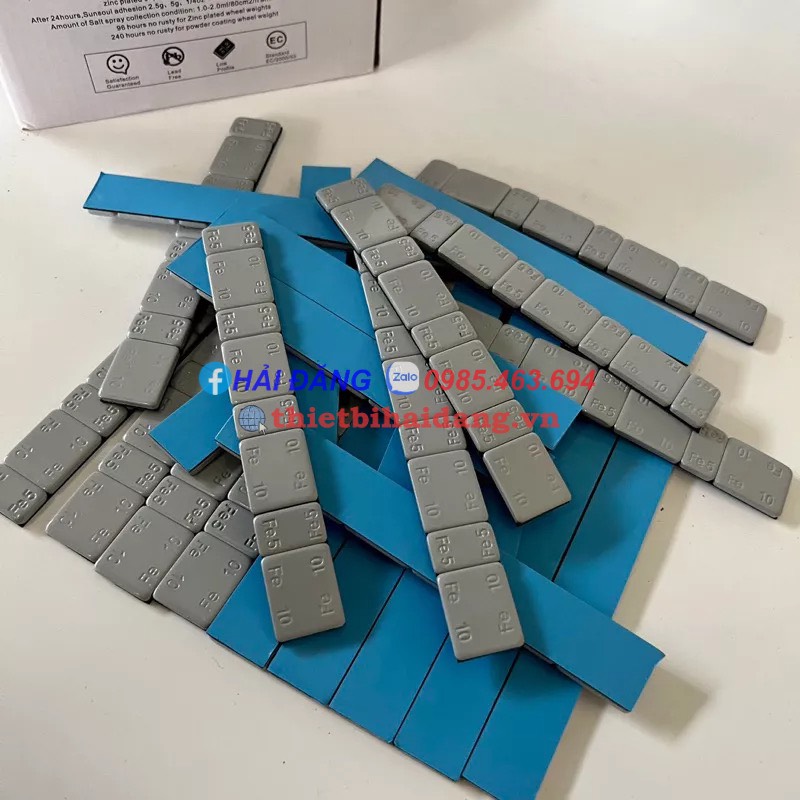 Chì dán mâm ô tô, chì cân mâm, Chì dán cân bằng lốp Hộp 1.5 kg