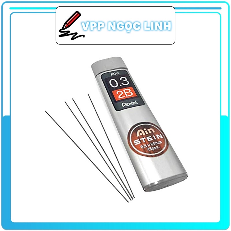Ruột Chì Kim 0.3mm Pentel AINSTEIN C273-2B (0.3mm - 15 Ruột/Tuýp)
