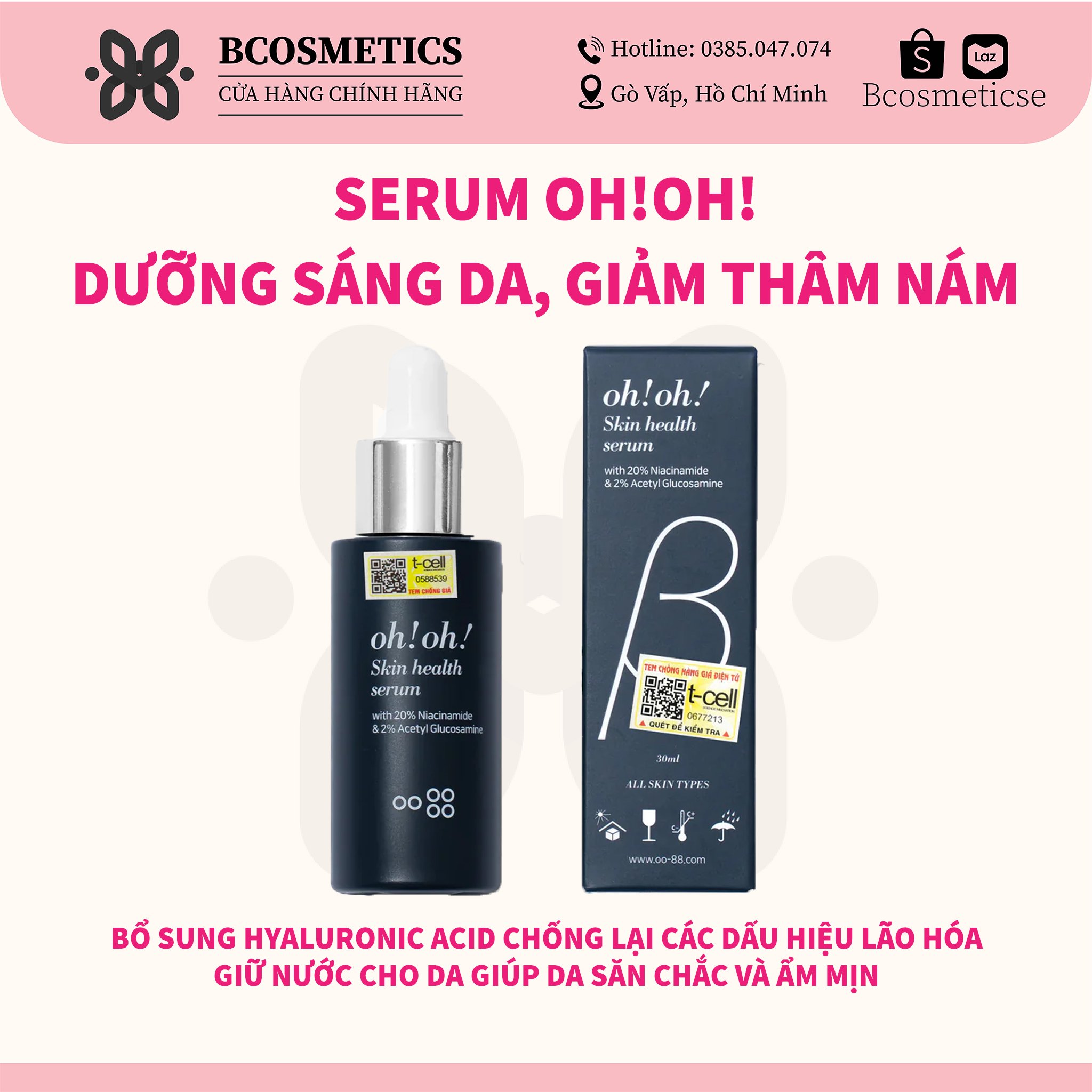 Serum Oh!Oh! dưỡng sáng da, giảm thâm nám 30ml