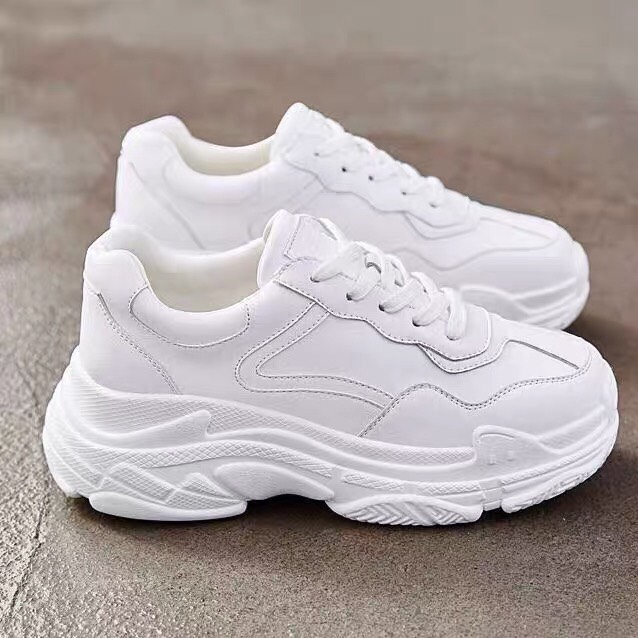 Freeship giày thể thao trắng tuyết nâng đế giá sốc, hàng full box