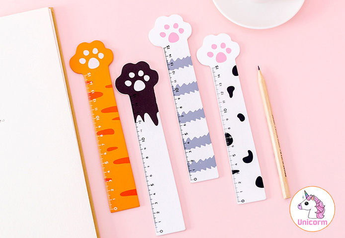Thước kẻ chân mèo cute emm emm