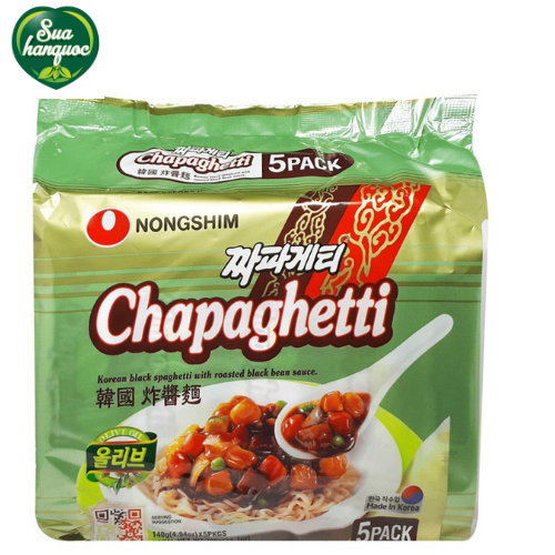 Lốc 5 Gói Mì Tương Đen (spaghetti) Chapaghetti Nongshim (140g / gói)