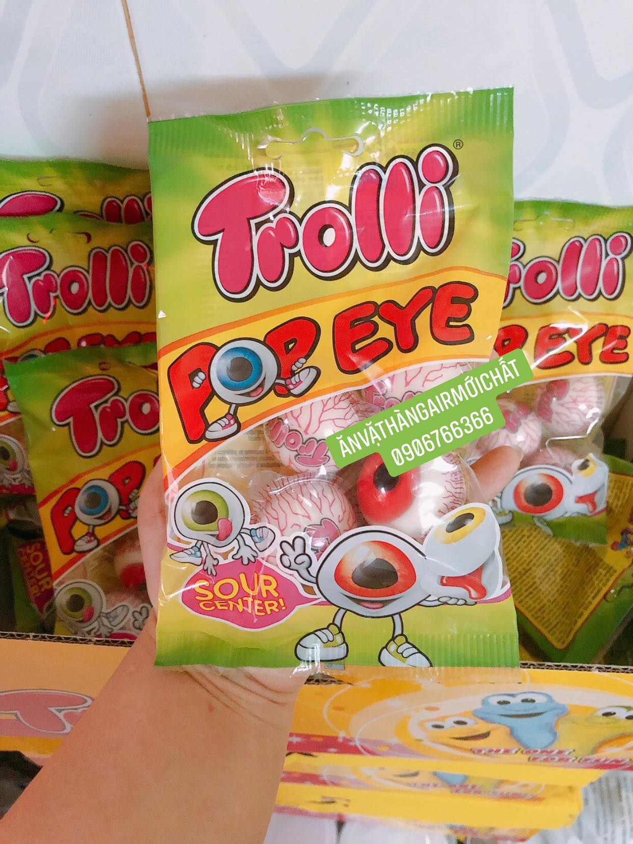 [HÀNG ĐẸP 05/2026]Kẹo Dẻo Con Mắt Trolli Glotzer Đức Viên 4 Con - 8 Con