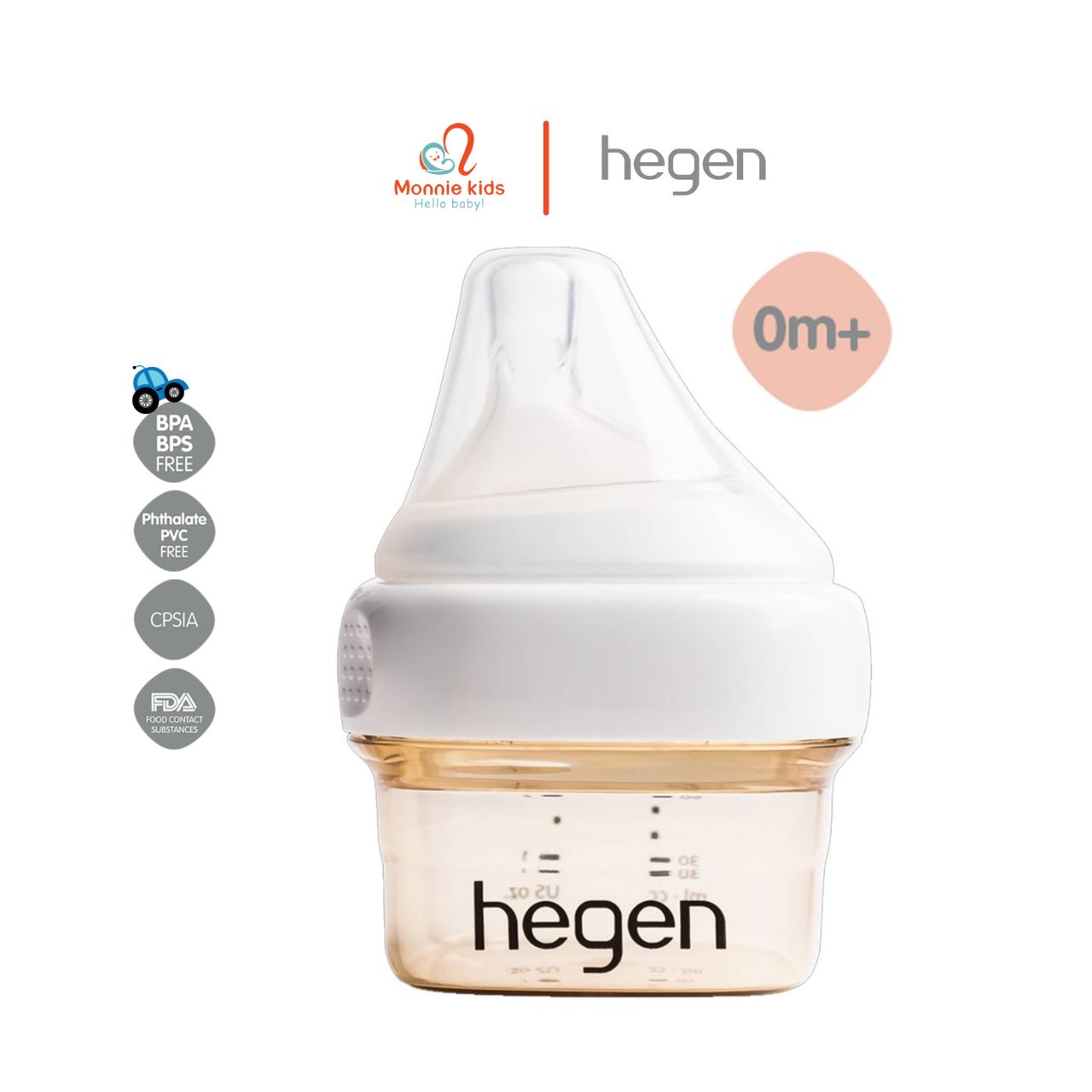 Hegen PPSU 60ml newborn baby bottle, baby feeding bottle baby bottle No. 0