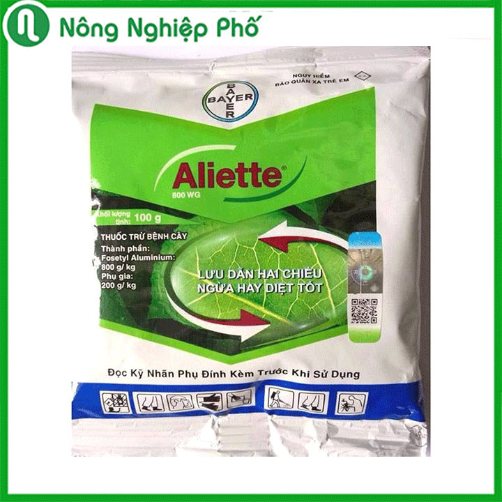 Aliette chế phẩm trừ nấm bệnh trên cây trồng - Gói 100 gram - Nông Nghiệp Phố