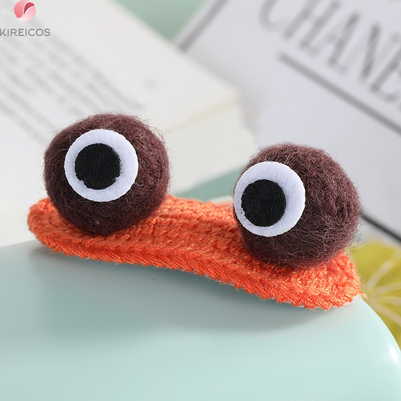 Kẹp Tóc Mái Đan Len Hình 2 Mắt 3D Cute - kireicos