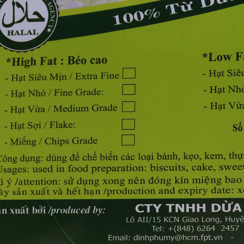 CƠM DỪA SẤY KHÔ FLAKE 1KG (HẠT SỢI)