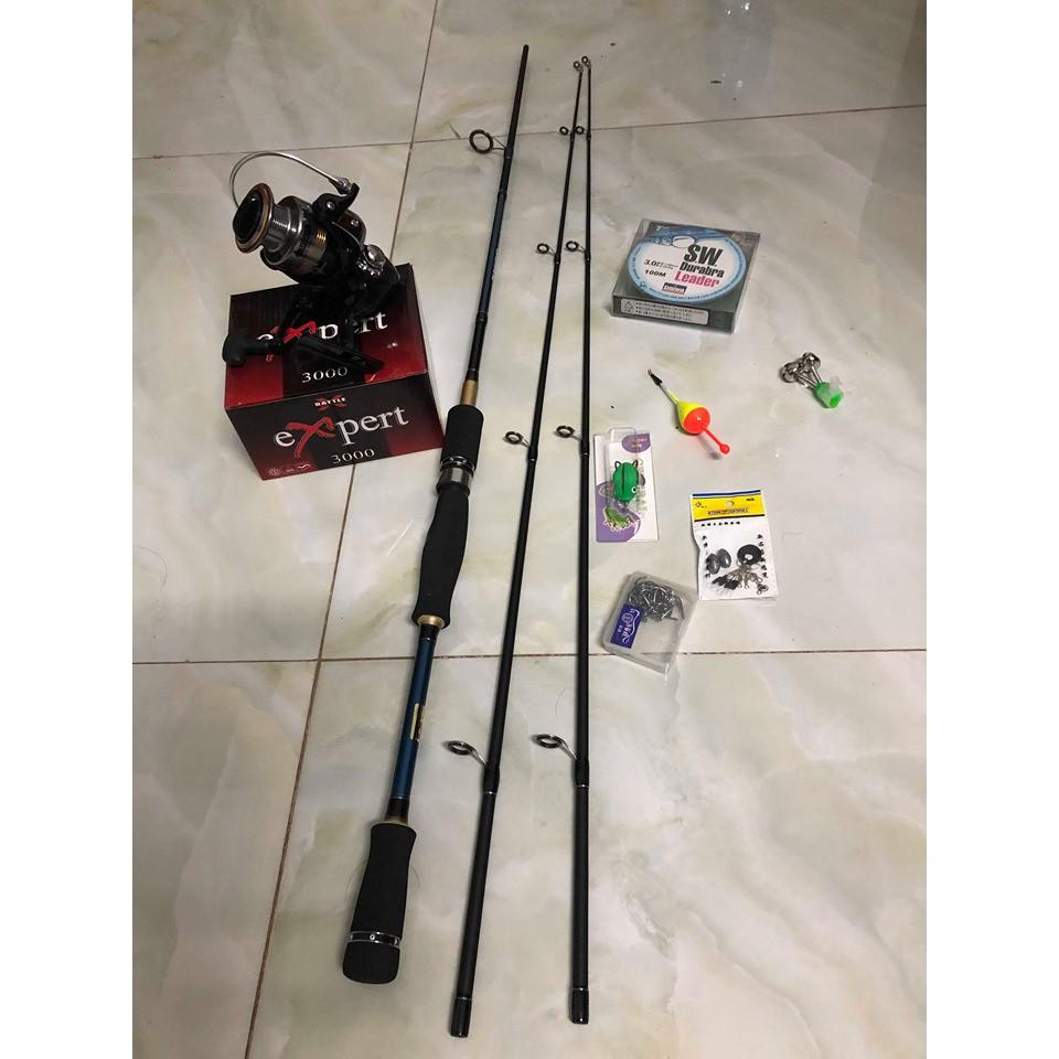 bộ combo cần lure máy đứng shimano 2 ngọn bao khỏe , bao rẻ dài 1m8