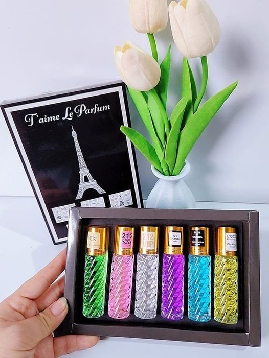 Set 6 chai Nước hoa Pari nhiều mùi hãng thơm lâu