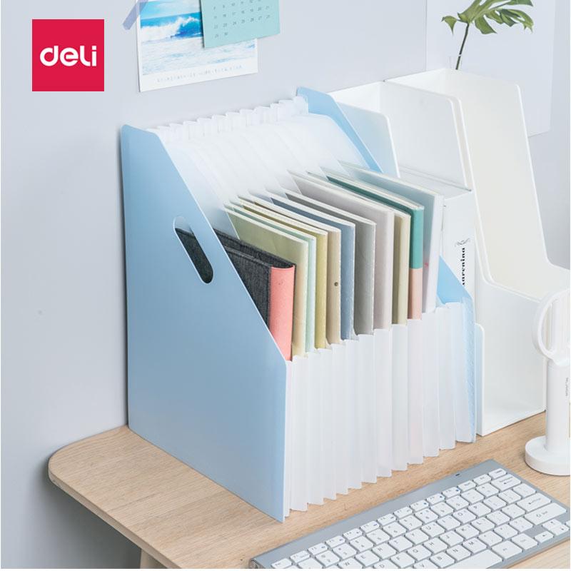 Tập đựng tài liệu Deli EB41102 A4 để bàn tiện lợi dùng trong văn phòng công sở trường học