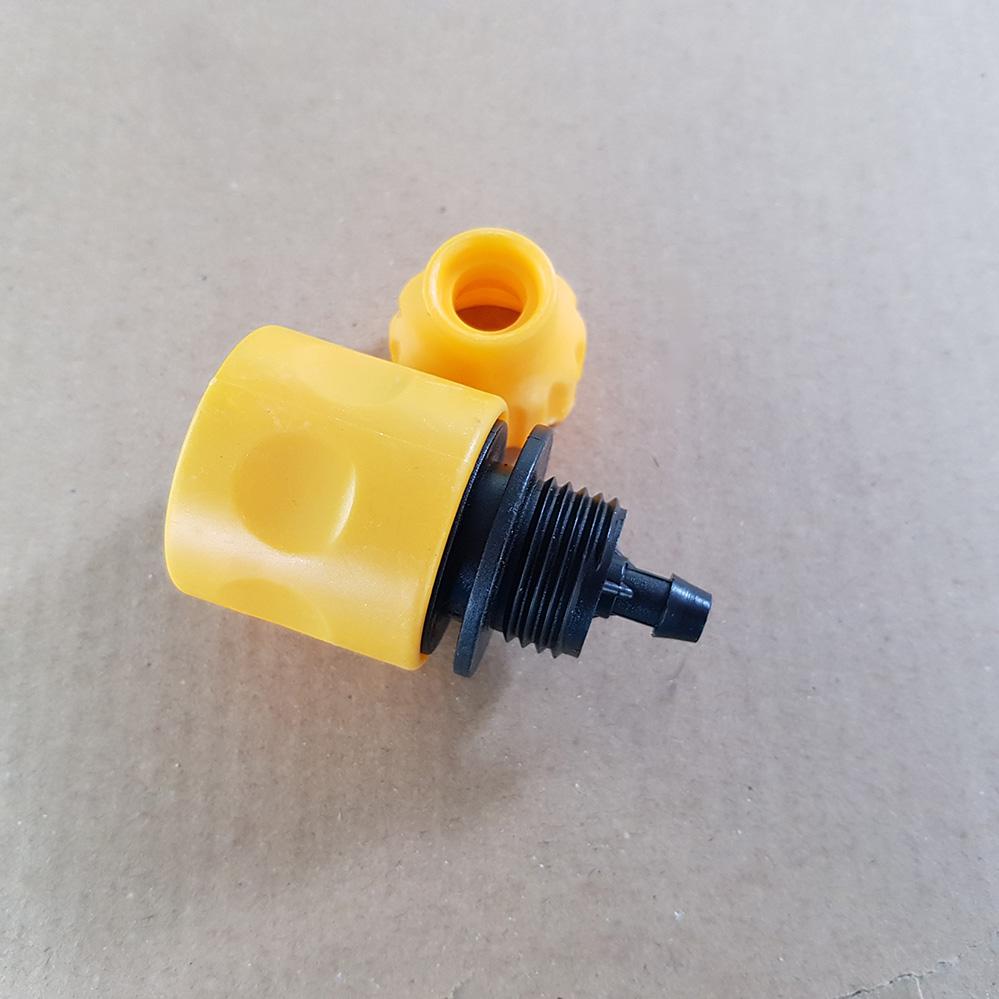 Jack nối ống nước kết nối nhanh phi 6 (màu vàng)