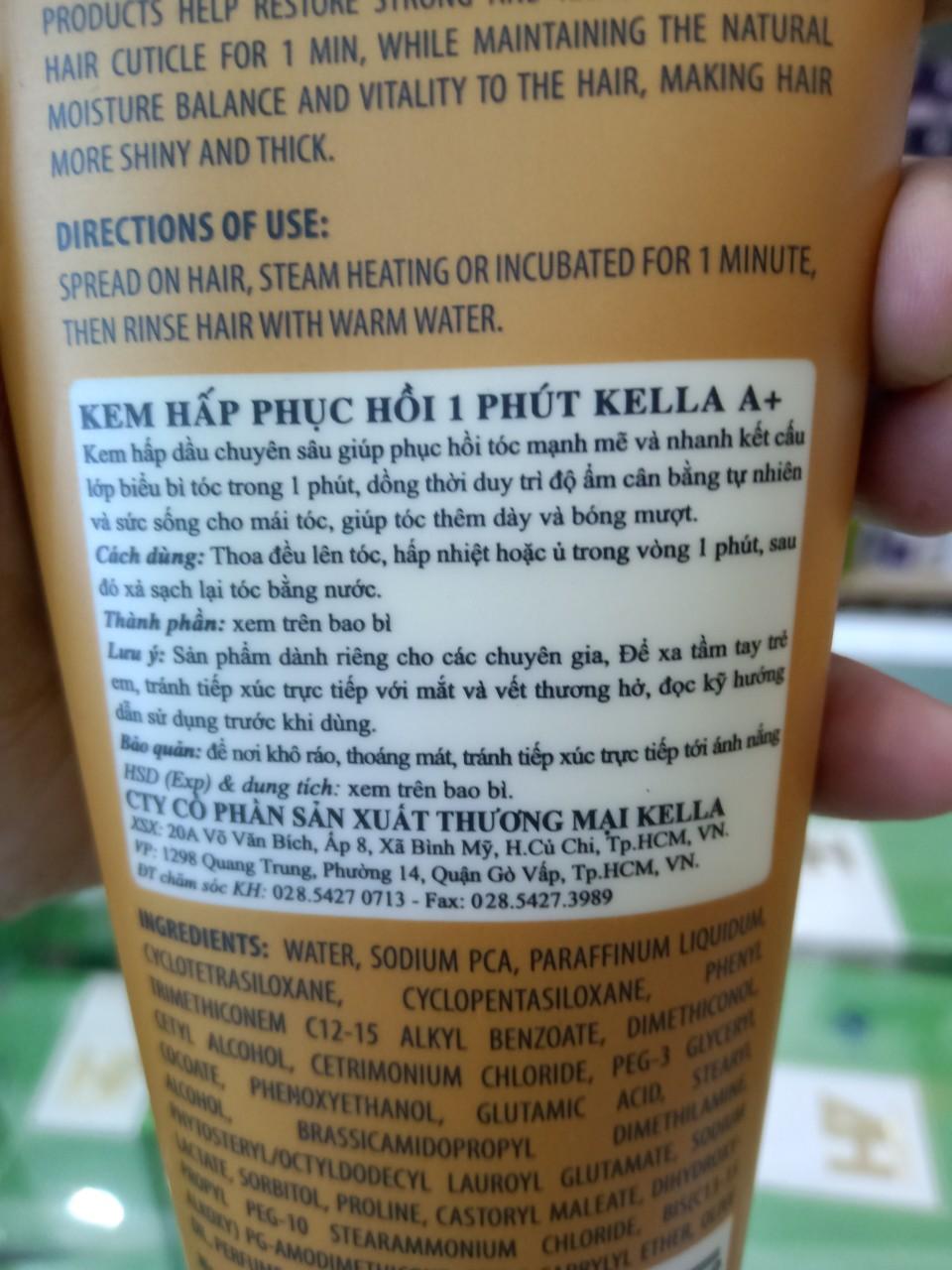 kem ủ tóc Kella 1 phút 200ml