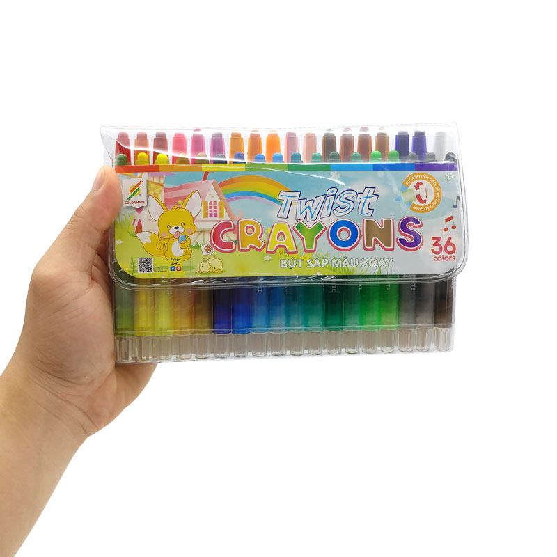 Bộ Bút Sáp Vặn - Colormate 112878 (36 Màu)