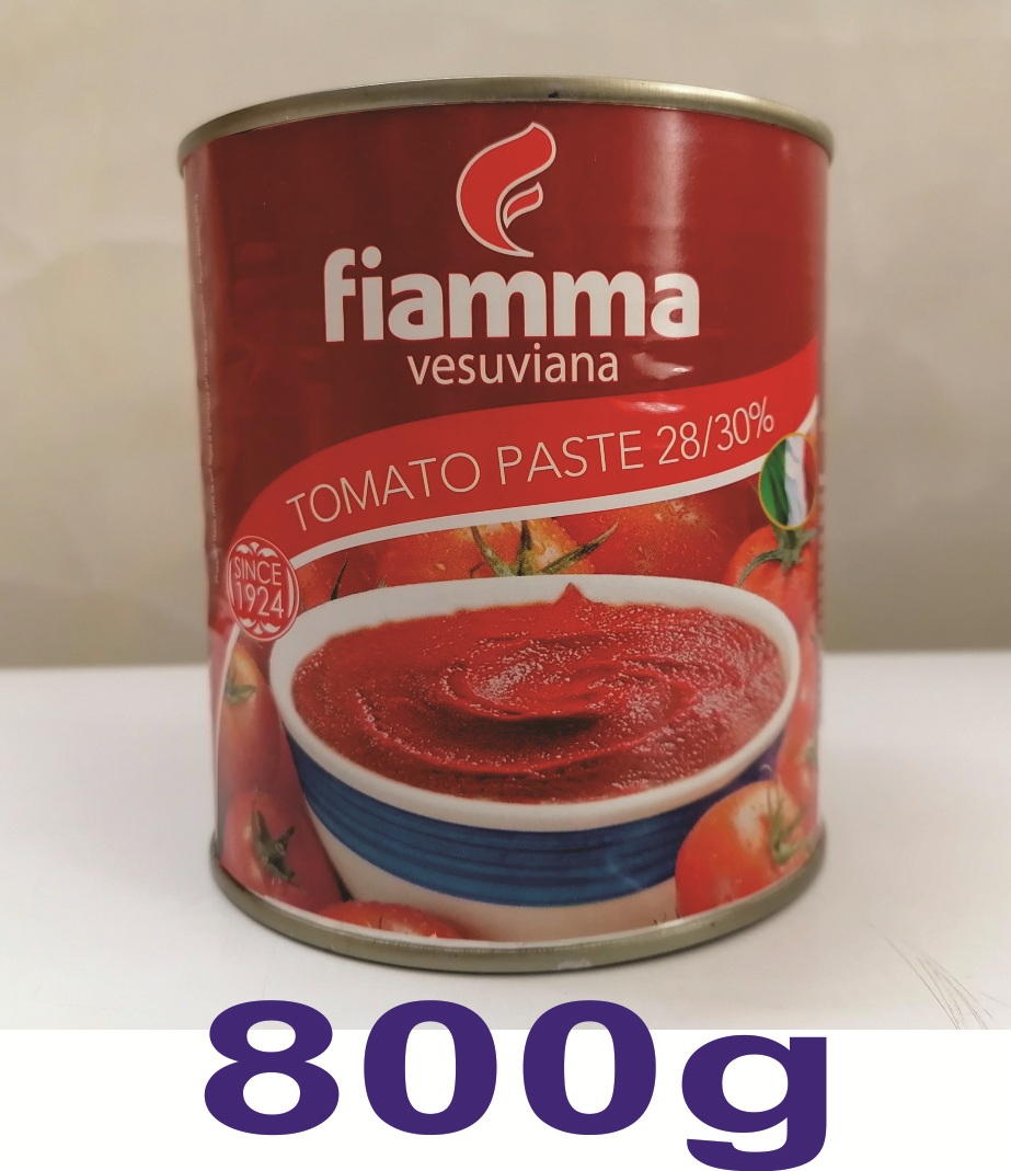 [Hộp Vừa 800g – nhãn đỏ] CÀ CHUA XAY NHUYỄN [Italia] FIAMMA Tomato Paste (halal) (atu)